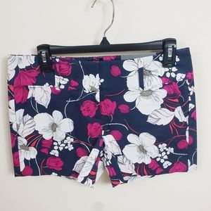 Ann Taylor Navy Pink White Floral Shorts NWT